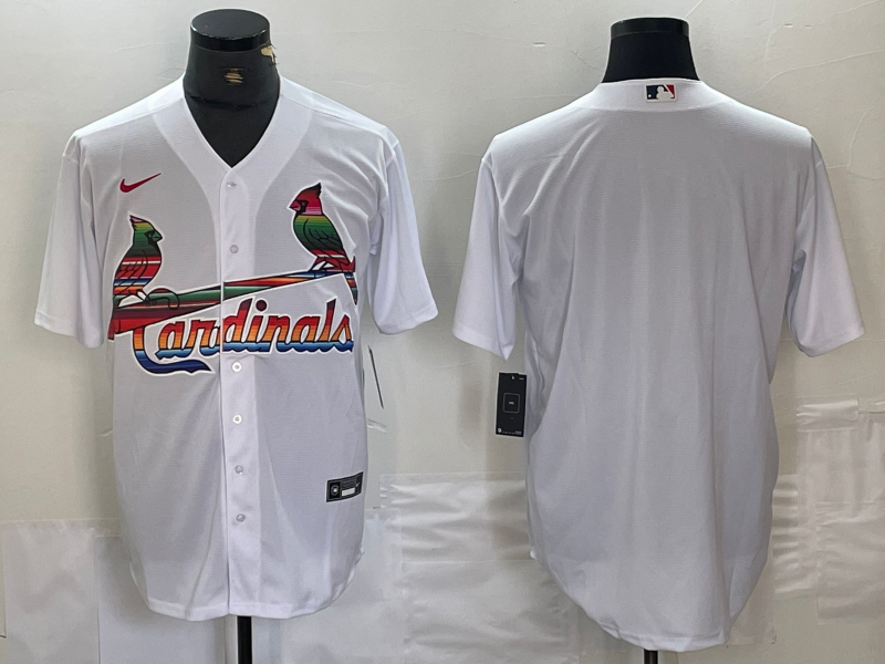 Men's St. Louis Cardinals White Alternate Blank Jersey